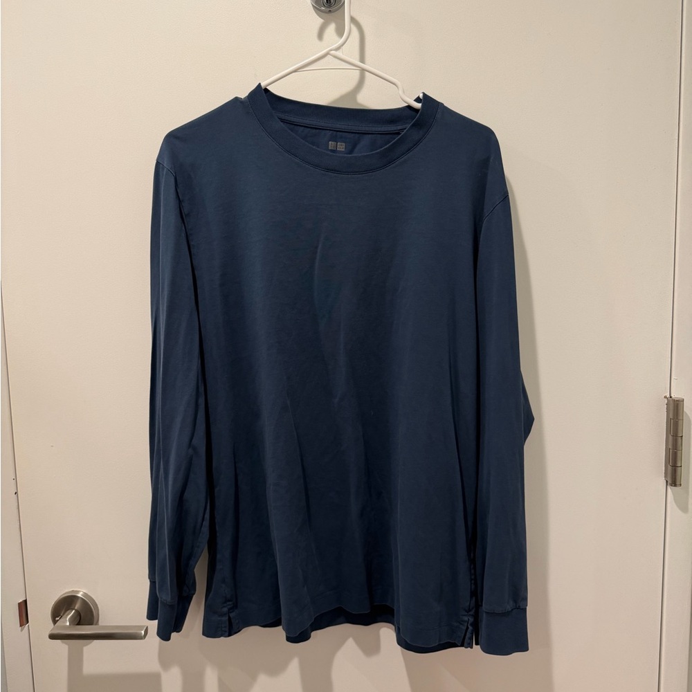 Uniqlo Deep Blue Long Sleeve Tee